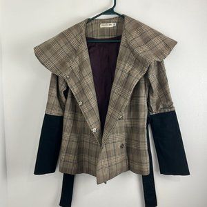 Rebecca King Plaid Belted Fall Jacket